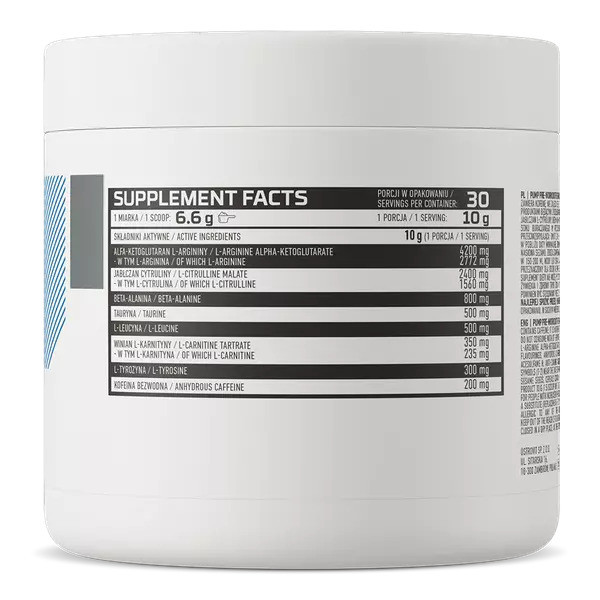 Передтренувальний комплекс OstroVit Pump Pre-Workout 300 g (Cherry) Луцьк - фото 2