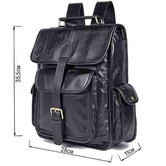 Рюкзак Vintage 14967 кожаный Черный Киев