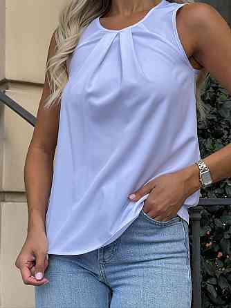 Жіноча літня блуза "Shimmy"оптом | Норма і батал | Розпродаж моделі Білий, 50-52 Київ