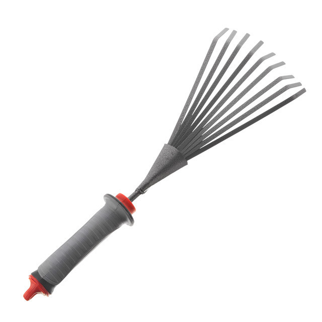 Граблі віялові садові 230 мм * 100 мм з комбінованою рукояткою INTERTOOL FT-0023 Київ - фото 1