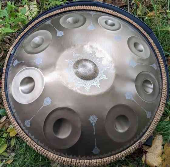 Handpan / Ханг з мандалами (золотий) | 55 см | 9 нот | D мінор. Харків