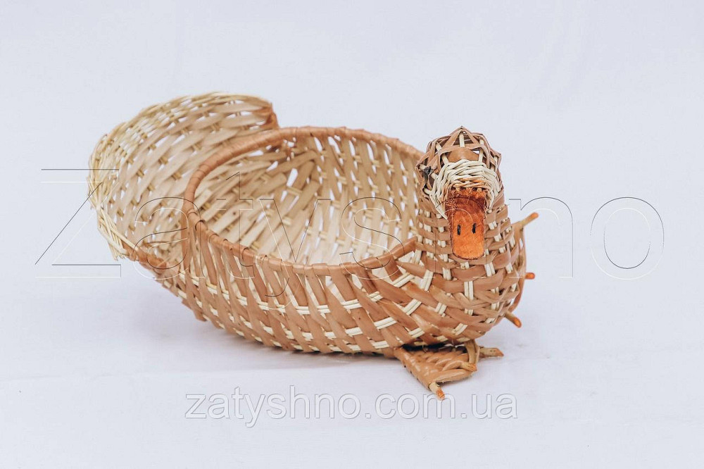 Кошик качка для вазонів | кошик плетений сувенірний |  плетений кошик для вазонів Київ - фото 4