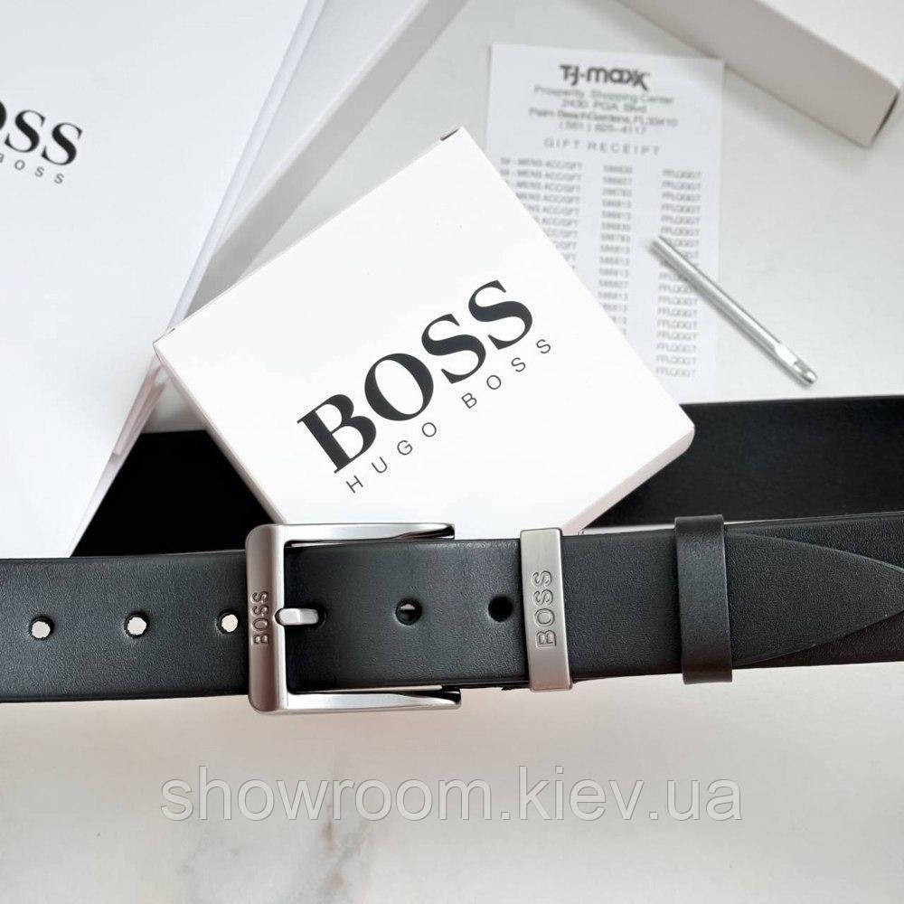 Мужской брендовый ремень из натуральной кожи (220) Киев - изображение 5