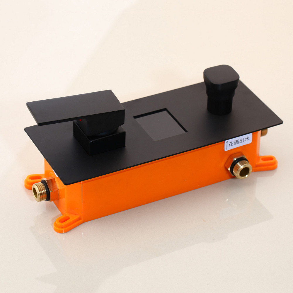 Душевой гарнитур настенный  2в1 WanFan душевая панель навесная Черный Каменец-Подольский - изображение 4