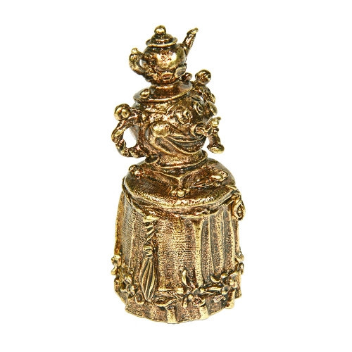 Бронзовий дзвіночок Самовар на столі Київ - фото 1