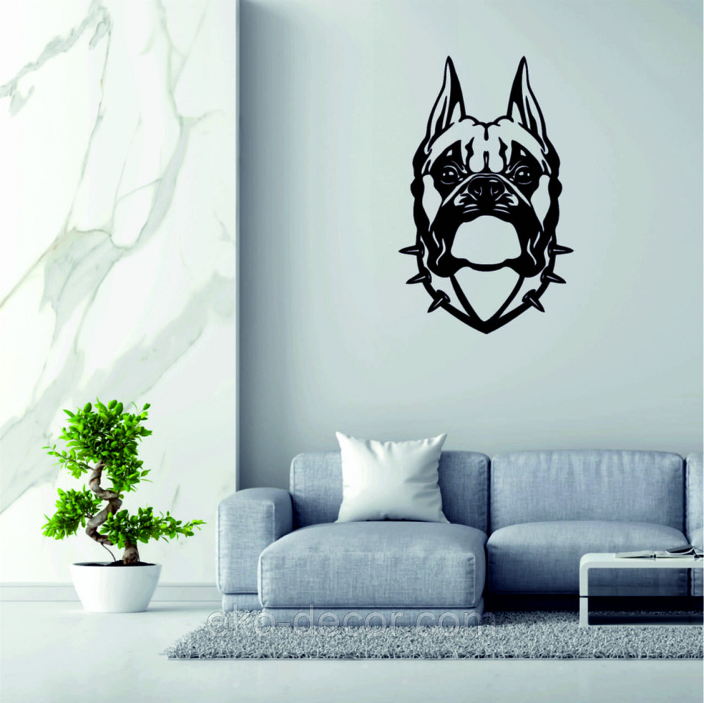 Декоративное настенное Панно «Боксер», Декор на стену 90*56 см, Черный Киев - изображение 2