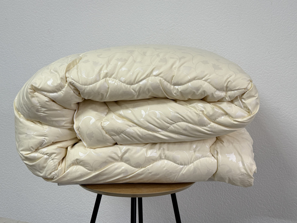 Ecotton Ковдра Ecotton двоспальна 172х205 см штучний пух стьогана молочна Київ - фото 4