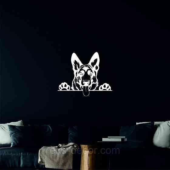 Декоративне настінне Панно «Вівчарка», Декор на стіну 90*72 см, Білий Київ