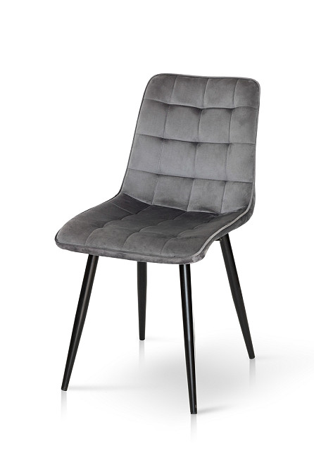 Стілець Віллі чорний/ велюр сірий Киев - изображение 1