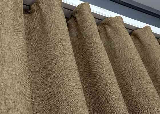 Однотонна тканина "Льон мішковина" висота 2,8м колір мигдальний 1768ш Київ