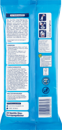 Denk mit, салфетки для чищення скла вологі, 20 шт Німеччина Львів - фото 3