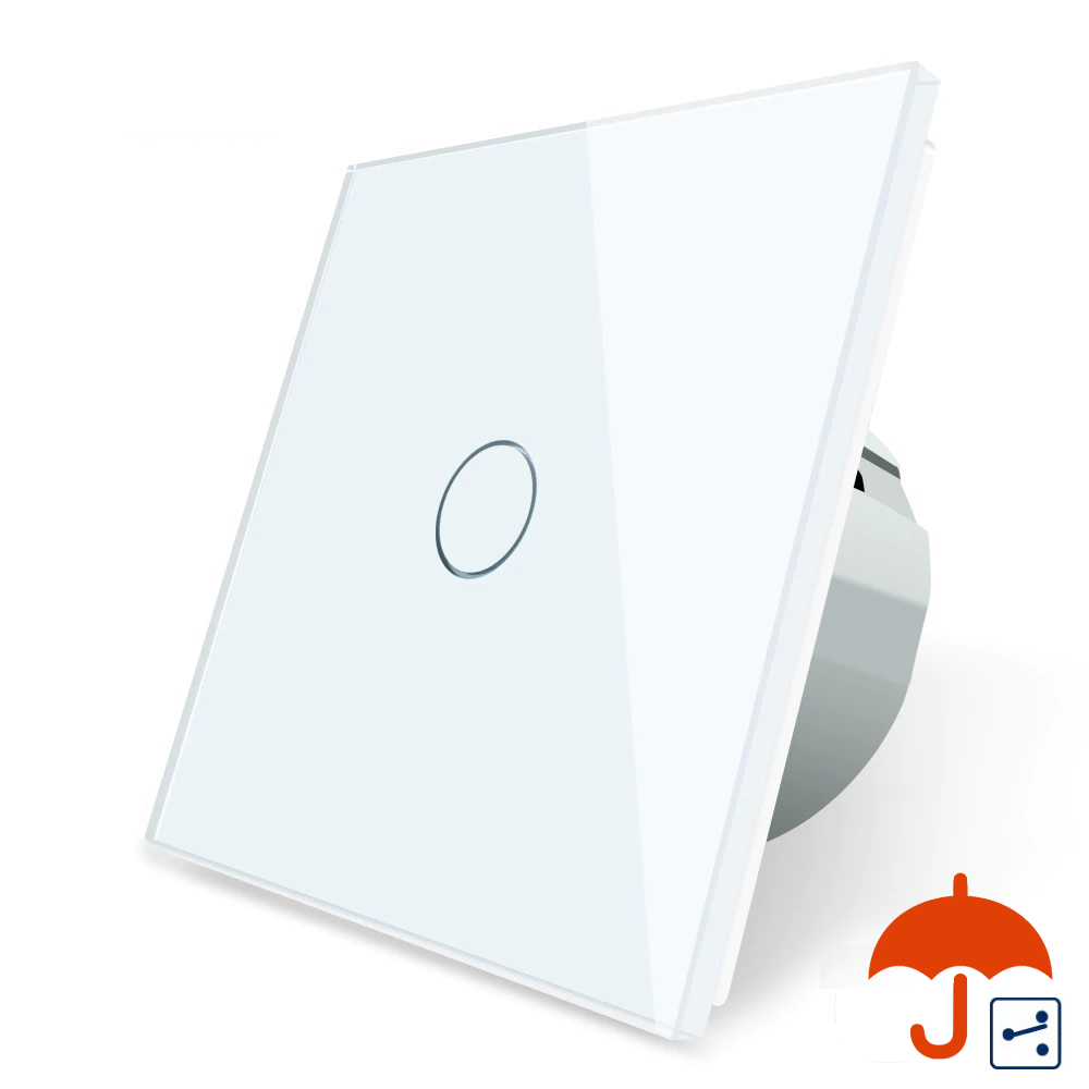 LIVOLO Сенсорний прохідний/перехресний вуличний вимикач Вологозахищений 1 сенсор Livolo білий с Коломыя - изображение 1