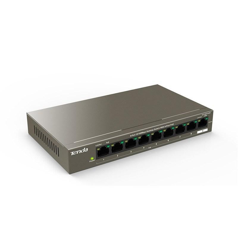 Комутатор TENDA TEF1109P-8-63W (1xFE+8xFE PoE, 58 Вт max) Ні Харків - фото 2