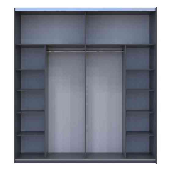 Шафа-купе двохдверна Doros G-Caiser 220х60х240 см Графіт/Білий/Дуб евок (DRS-011230) Львів