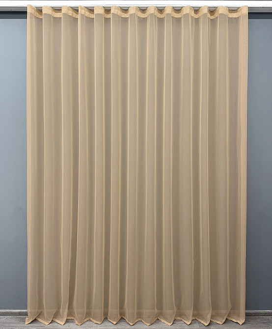 Тюль VR-Textil н134 Шифон однотонний Карамельний 400х250 см (41-101) Київ - фото 2