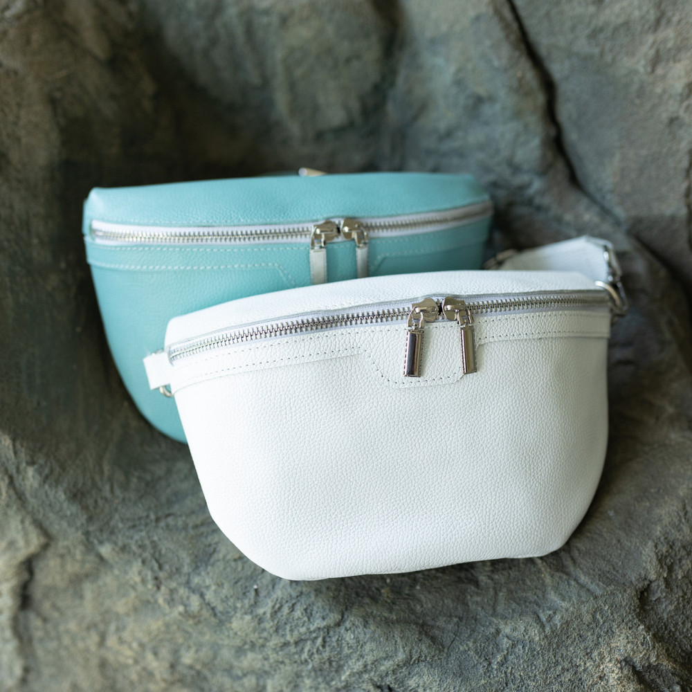 Поясная бананка кожаная женская, качественная классическая на каждый день, бежеваяMasterSem Киев - изображение 1