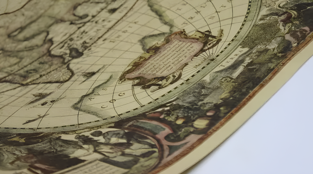 Велика вінтажна карта світу під старовину настінний декор у стилі старовинних карт Київ - фото 5