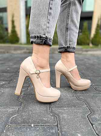 Туфлі жіночі STILLETA бежеві еко-лак каблук 11см (D280-J250-4) Коломия