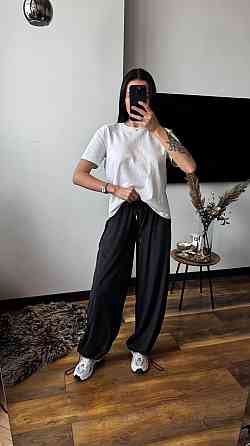 Женские прогулочные брюки из плюш велюра Черный, 44/46 Одесса