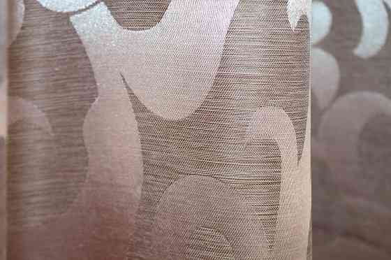 Комплект коротких штор VR-Textil Жакард Вензель № 090ш Пудровий 130х170 см 2 шт (35-0013) Київ