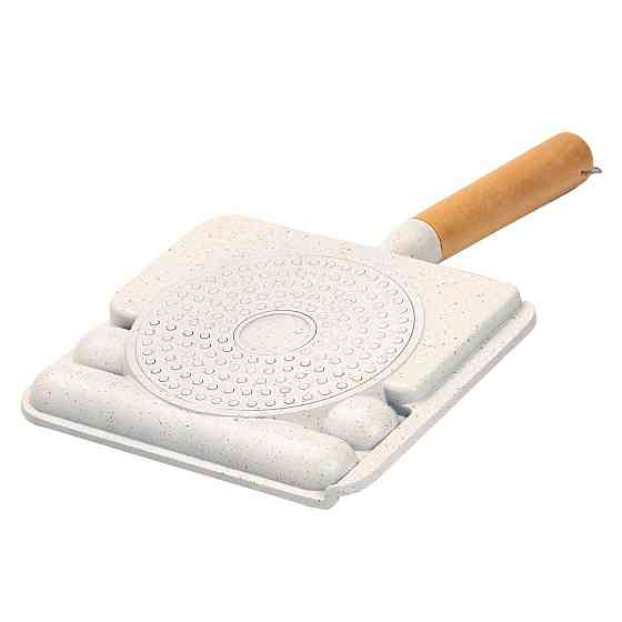 Прямокутна сковорода на 3 секції бежевого кольору Київ