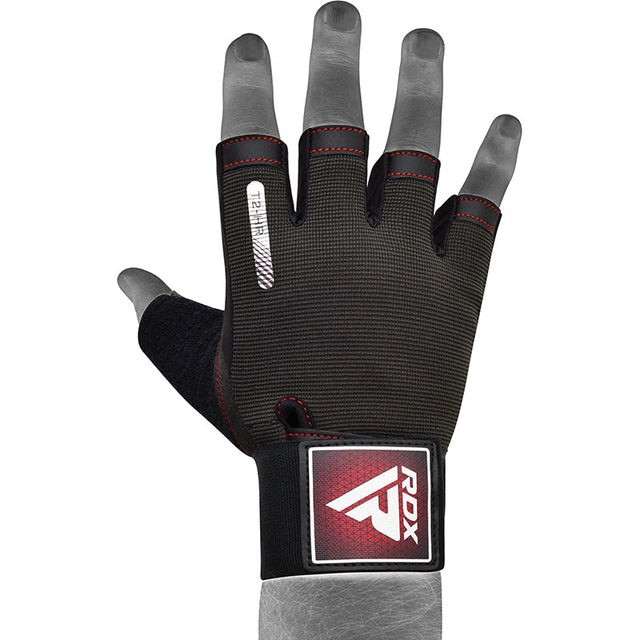 Рукавички для фітнесу RDX T2 Half Red XL Каменское - изображение 4