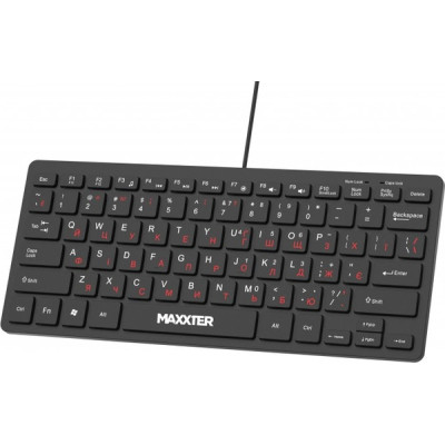 Клавіатура Maxxter KBM-C01B-UA USB UA Black (KBM-C01B-UA) Вінниця - фото 2