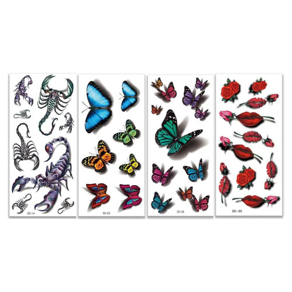 Набор временных тату 