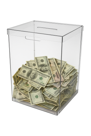 Ящик EKOSTAR с замком для пожертвований и сбора денег 200x180x250. Объем 9 литров Киев