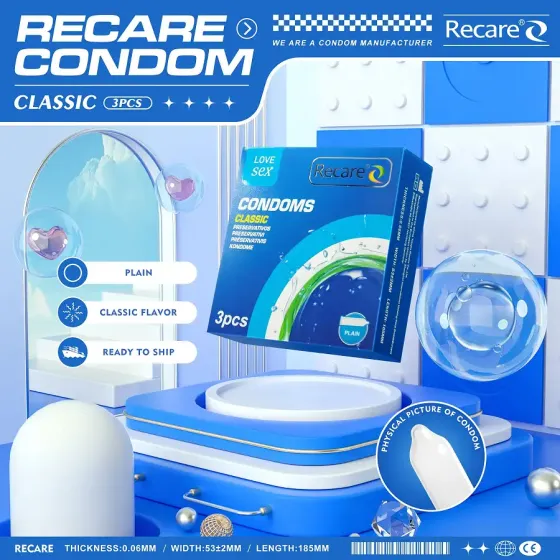 Презервативи Recare Classic Condoms 3 шт, класичні Львів