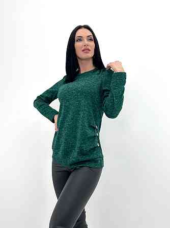 Жіноча кофтинка з гудзиками "Vesta" оптом | Норма і батал Темно-зелений, 42-44 Київ