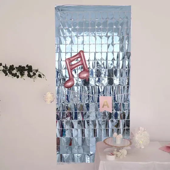 Шторка для фотозоны кубиками 2 м на 1 м голубой Киев