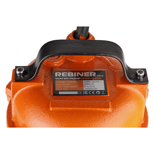Фекальный насос Rebiner RWP-2450 (550Вт, 15 куб.м/час) – для грязной воды Гарантия 36 мес Львов - изображение 7