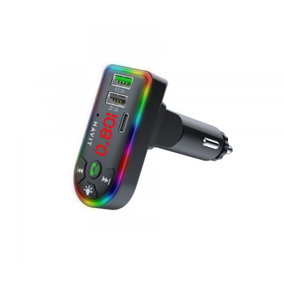 FM модулятор Havit HV-FM813BT 2USB+USB-C RGB Black (HV-FM813BT Black) Винница - изображение 1