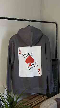 Худи с принтом «Play Love / Ace of Spades» XL, Красный Черновцы