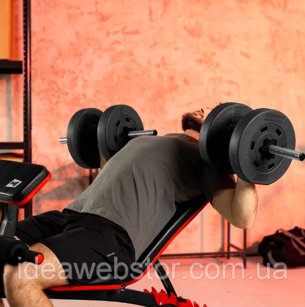 Разборные гантели Hop Sport 2х10 кг черные набор гантелей для дома силовых тренировок фитнеса Киев - изображение 16