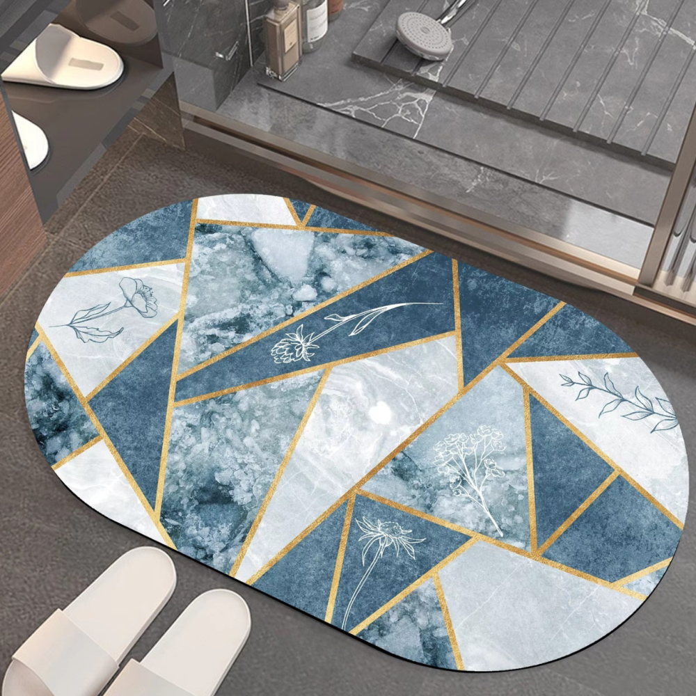 Килимок для душу та ванної кімнати м'який діатомітовий швидковисихаючий антиковзкий для кухні, передпокою 50х80 см BF-002 Кам'янець-Подільський - фото 1