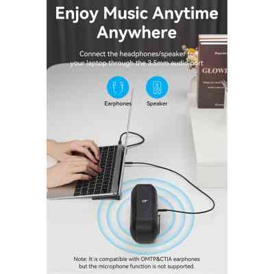 Концентратор Vention USB3.1 Type-C to HDMI/VGA/USB-C/USB3.0x3/RJ45/SD/TF/TRRS 3.5mm/PD 100W 11in1 (THTHC) Вінниця