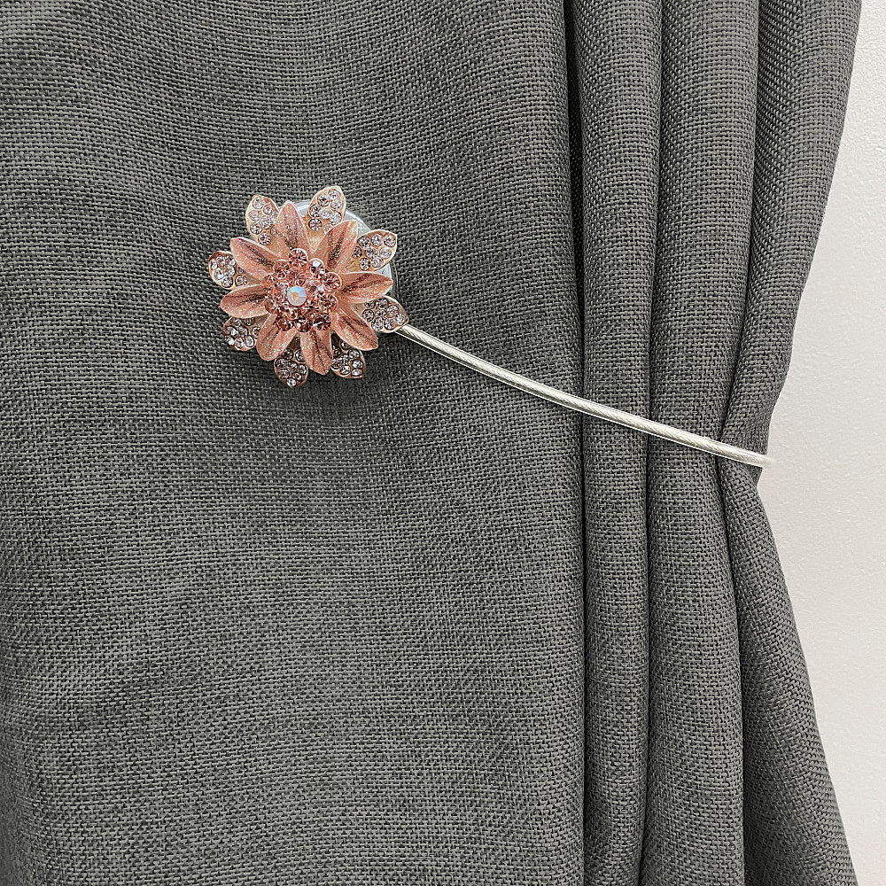 Магніти для штор та гардин "Flowers" набір 2 шт Персиковий (81-191) Київ - фото 4