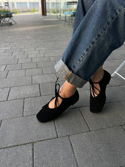 SEE SEVEN Балетки жіночі SEE SEVEN 1770 чорні (весна-осінь, замша натуральна) (5930) Коломыя - изображение 4