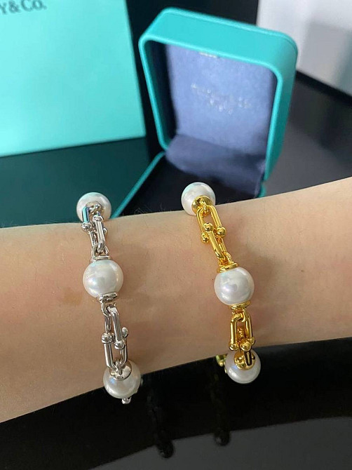 Браслет Тіффані в різних кольорах з перлами / гравірування Tiffany Одеса - фото 1