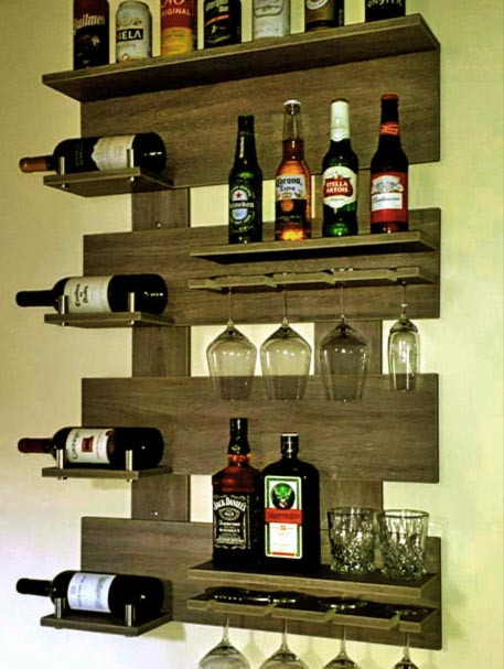 Настінна винна полиця "Рокуно" сепія Миколаїв - фото 1