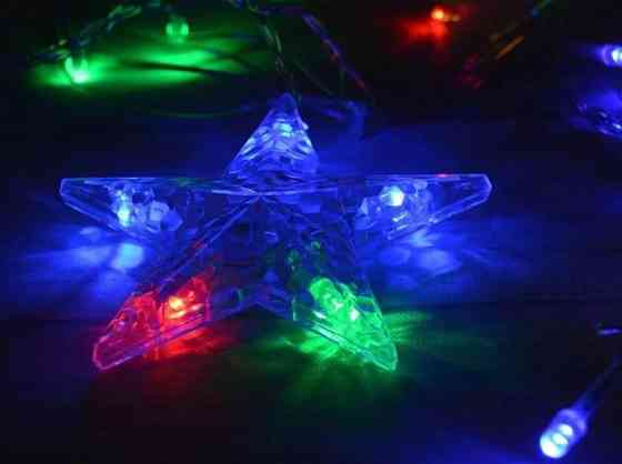 Гірлянда-штора STAR CURTAIN MULTI 7753 Зірки, багатобарвна Вінниця