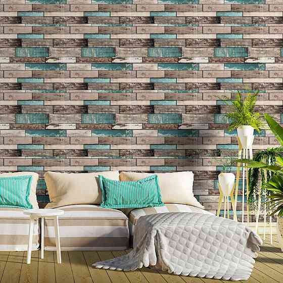 Декоративная 3D панель самоклейка 700x700x6мм Синее дерево (088) SW-00000275 Днепр