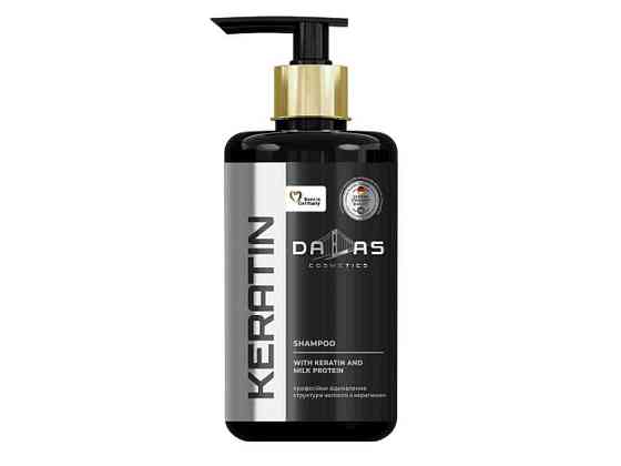 Шампунь 1л с кератином и молочным протеином KERATIN для женщин и мужчин ТМ DALAS Solmir Киев
