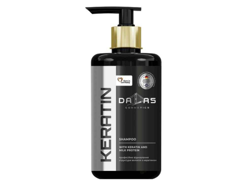 Шампунь 1л с кератином и молочным протеином KERATIN для женщин и мужчин ТМ DALAS Solmir Киев - изображение 1
