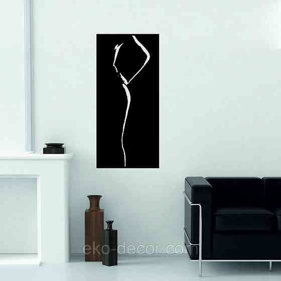 Декоративное настенное Панно «Женский Образ», Декор на стену 70*32 см, Черный Киев