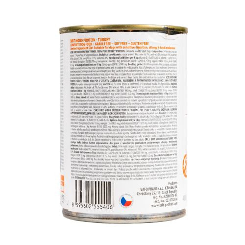 Корм влажный Brit Mono Protein Turkey для собак с индейкой 400 г Киев - изображение 3
