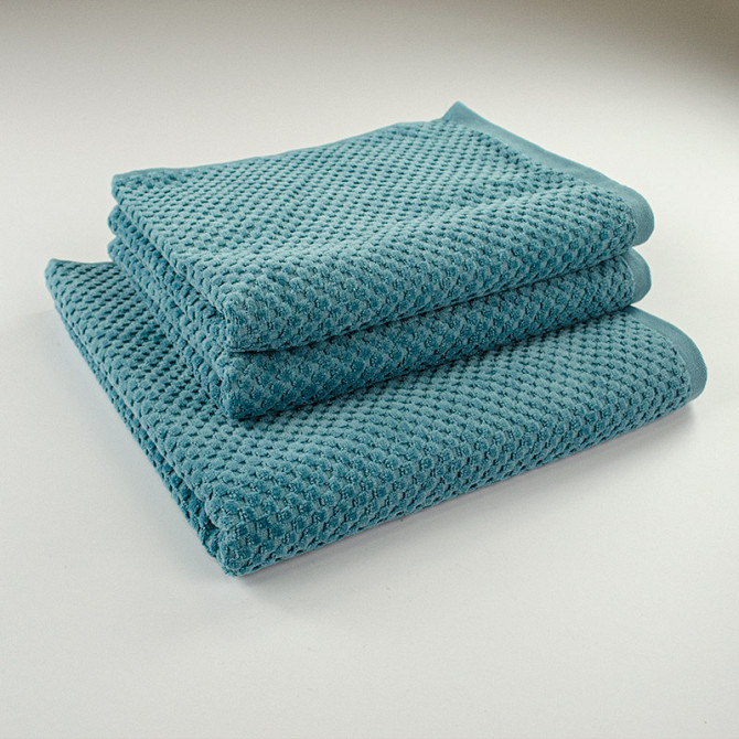 Набір махрових однотонних рушників 3шт 50x90см, 50x90см, 70x140см Damask Преміум якості Жакардове з  Суми - фото 1