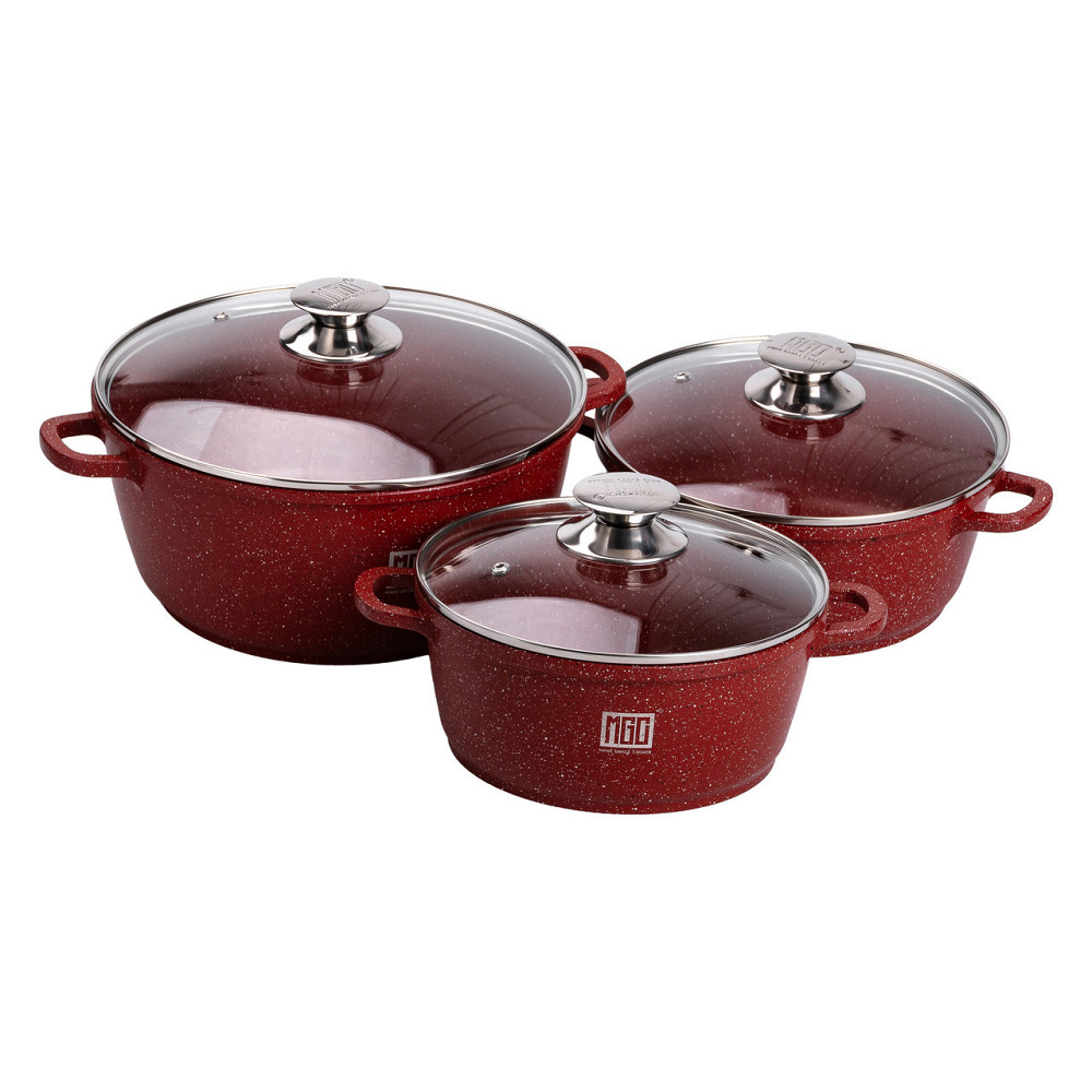 Набір з трьох алюмінієвих каструль з кришками Київ - фото 1